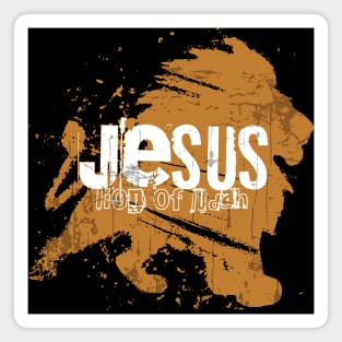 Jesus the Lion of Judah - Gold Magnet